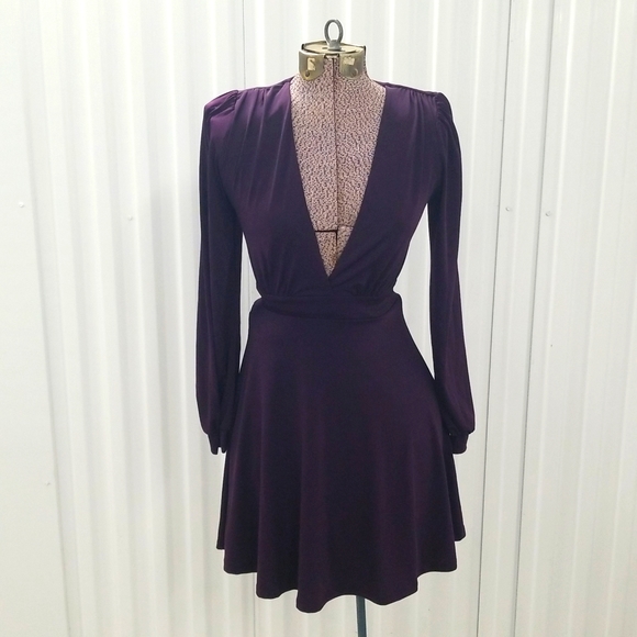 Fashion Nova Dresses & Skirts - Plum Fashion Nova long sleeved short v-neck dress